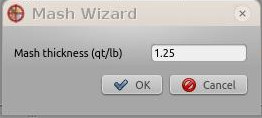 Mash wizard input